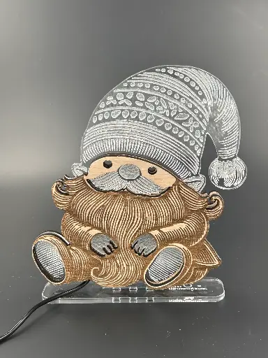 Lampe gnome de Noël