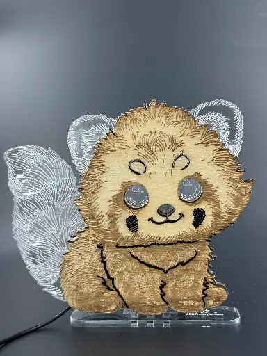Lampe panda roux